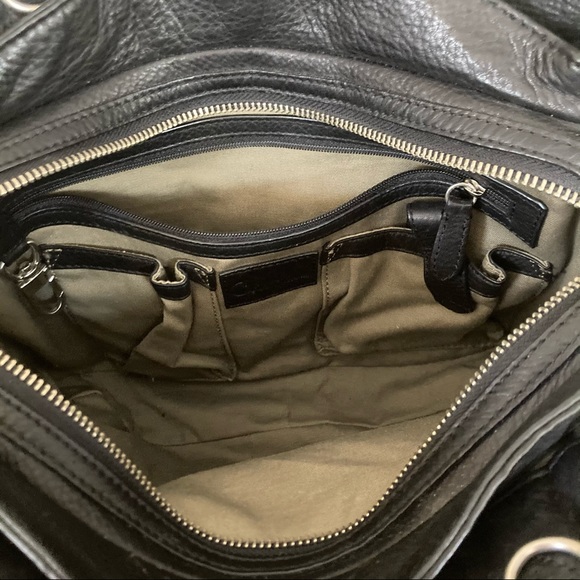 Cole Haan • Black Pebbled Leather Classic Shoulder Bag Tote Satchel - Picture 12 of 14
